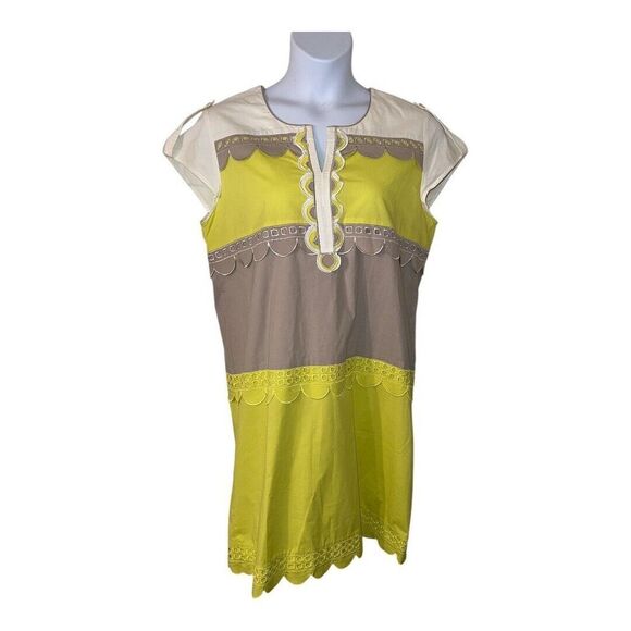 Riva dress lime green and beige XXL - Picture 1 of 5